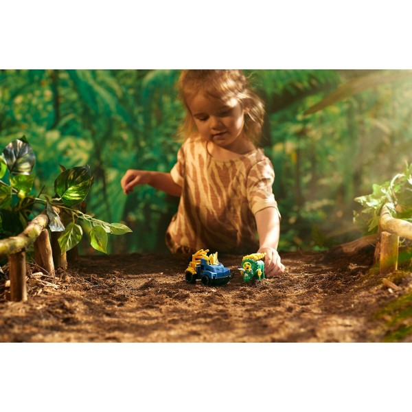Фото - Автотранспорт Road Rippers Машинка і динозавр Triceratops green (20074)