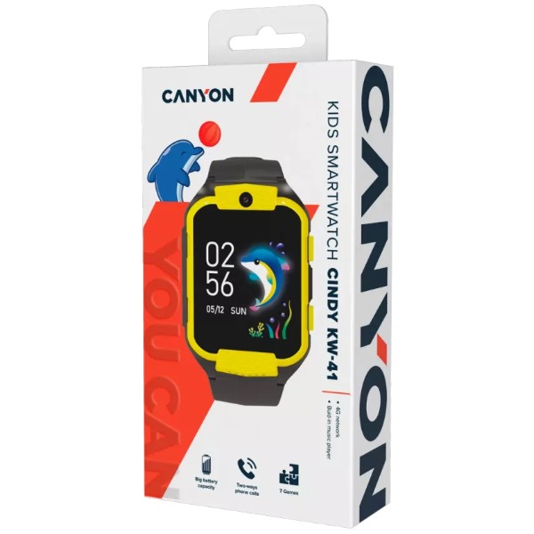 Фото - Смарт-часы Canyon Cindy KW-41 Yellow Black (CNE-KW41YB)