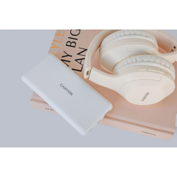 Фото - Батарея мобільна Canyon PB-109 10000mAh PD QC White (CNE-CPB1009W)
