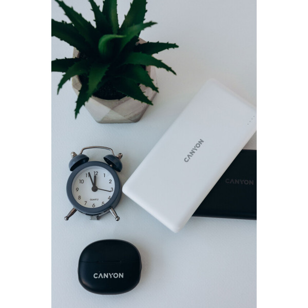 Фото - Батарея мобільна Canyon PB-109 10000mAh PD QC White (CNE-CPB1009W)