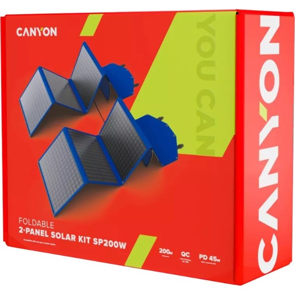 Фото - Портативная солнечная панель Canyon SP-200W Blue (CND-SP200W2P)