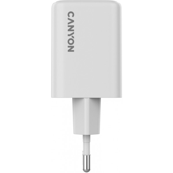 Фото - Мережевий зарядний пристрій Canyon CU45AC GaN 45W 2xPD White (CNS-CUW45CC)