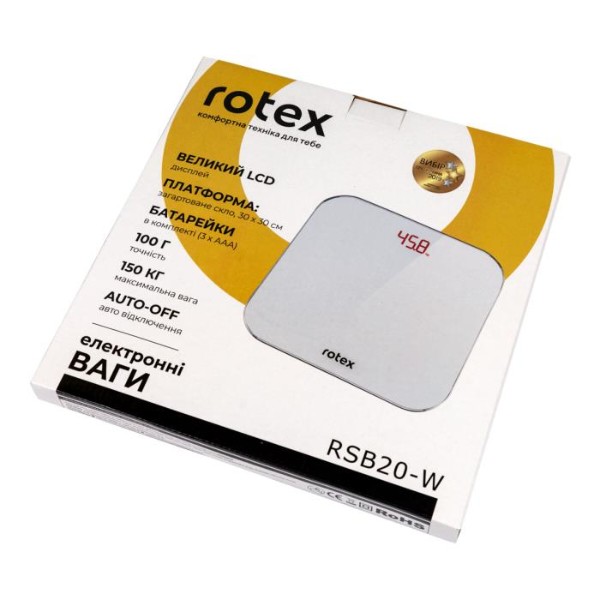 Фото - Ваги підлогові Rotex RSB20-W
