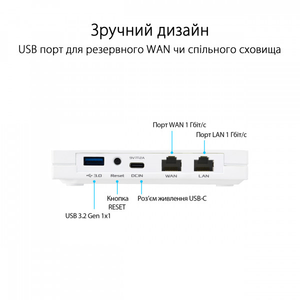 Фото - Маршрутизатор интернет WiFi6 Asus RT-AX57 Go