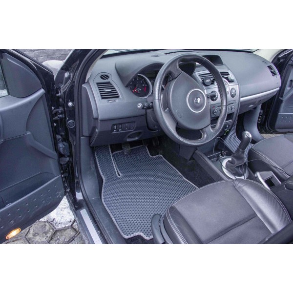 Фото - Килимки з екошкіри в салон авто передні EVAtech для Megane (II) Renault 2002-2009 2 покоління Sedan EU RT3213A2BBB