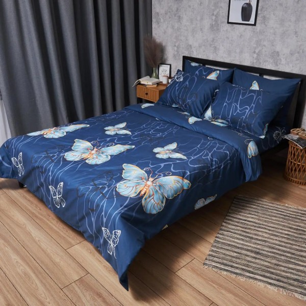 Фото - Комплект постельного белья Moon&Star Микросатин Premium «Flutter Dreams» 143х210х2 см нав. 4х50х70 (MS-820007728)