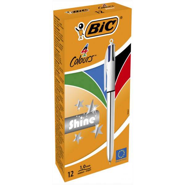 Фото - Ручка BIC 4 Colour Shine Silver (3086123310384)