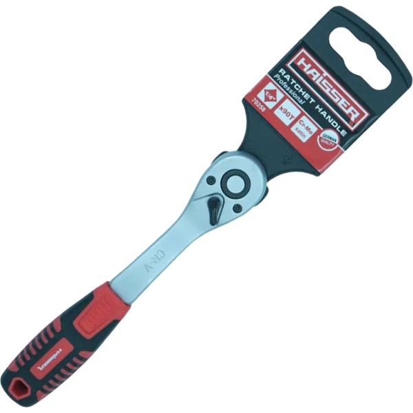 Фото - Ключ-трещетка Haisser 1/4" 90 зубцов с подвеской (70258)