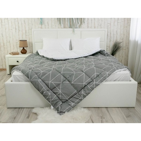 Фото - Ковдра демісезонна двоспальна євро Руно 200х220 Crystal Grey (322.52_Crystal Grey)