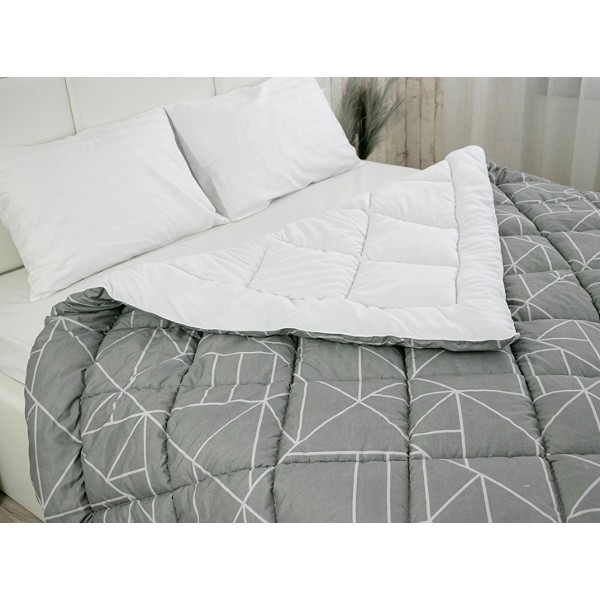 Фото - Ковдра демісезонна двоспальна євро Руно 200х220 Crystal Grey (322.52_Crystal Grey)