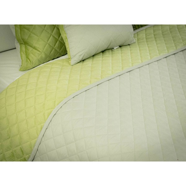 Фото - Покривало двоспальне Руно 220х240 VeLour Olive Green (330.55_Olive Green ромб)