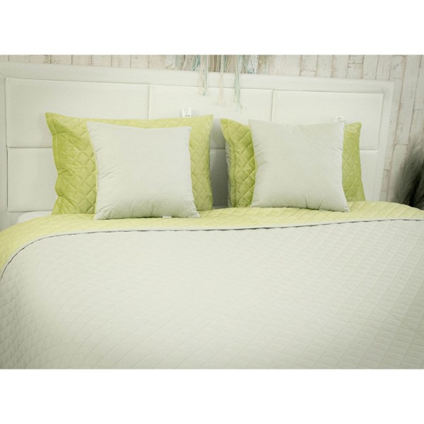 Фото - Покривало двоспальне Руно 180х220 VeLour Olive Green (340.55_Olive Green ромб)