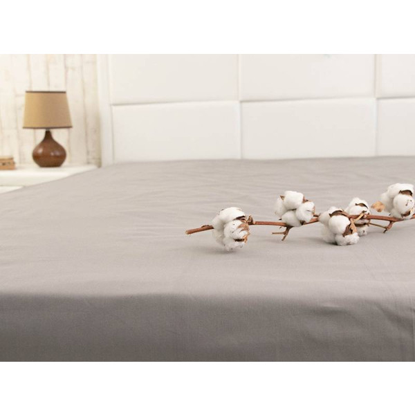 Фото - Простынь двуспальная Руно Dark Grey бязь 180х200 (504.114У_Dark Grey)