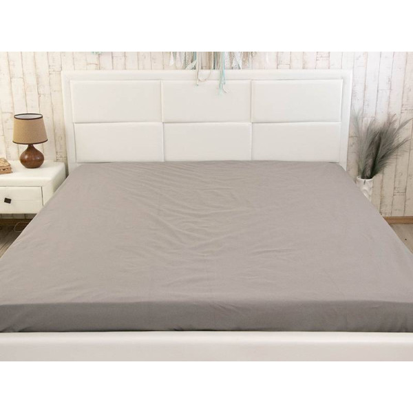 Фото - Простынь двуспальная Руно Dark Grey бязь 180х200 (504.114У_Dark Grey)