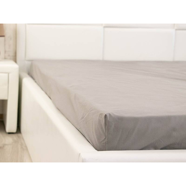 Фото - Простынь двуспальная Руно Dark Grey бязь 180х200 (504.114У_Dark Grey)