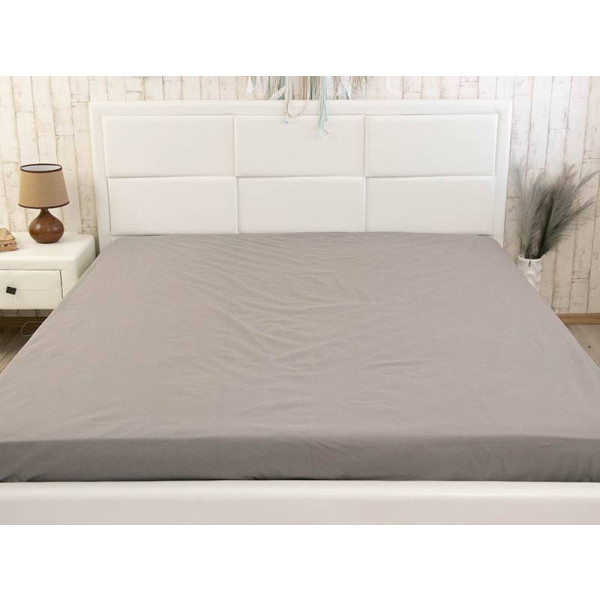 Фото - Простынь двуспальная Руно Dark Grey бязь 160х200 (500.114У_Dark Grey)