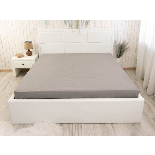 Фото - Простынь двуспальная Руно Dark Grey бязь 160х200 (500.114У_Dark Grey)