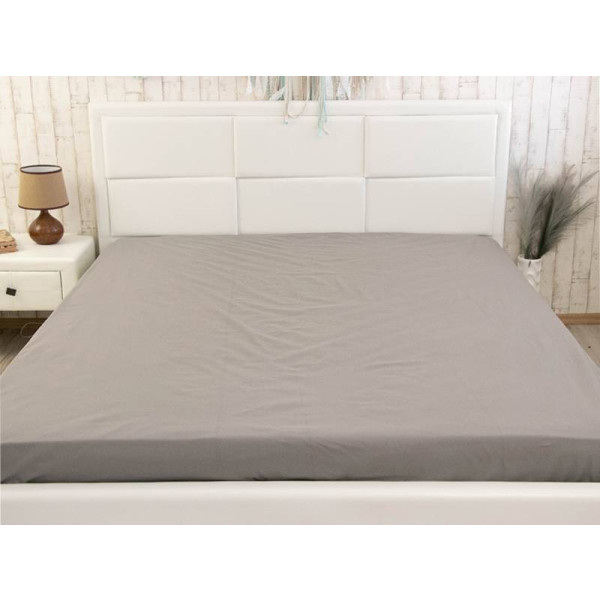 Фото - Простынь двуспальная Руно Dark Grey бязь 160х200 (500.114У_Dark Grey)