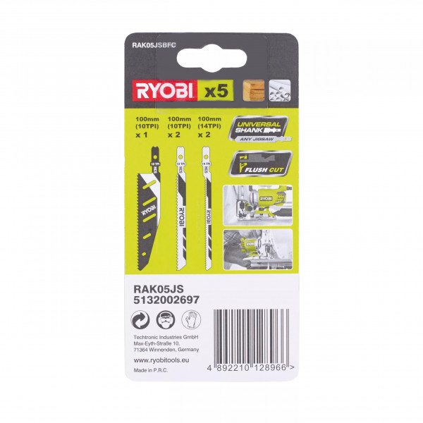 Фото - Полотно Ryobi RAK05JSBFC 5 шт.
