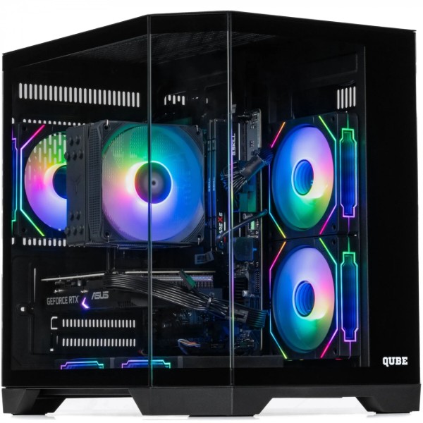 Фото - Системний блок QUBE QB Ryzen 5 5600 RTX 5060 8GB CRb 1610 (Ryzen55600RTX50608GBCRb1610)