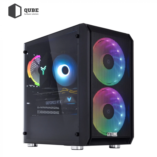 Фото - Системный блок QUBE QB Ryzen 5 5600X RTX 5060 Ti 16GB NM 1610 (Ryzen55600XRTX5060TI16GBNM1610)