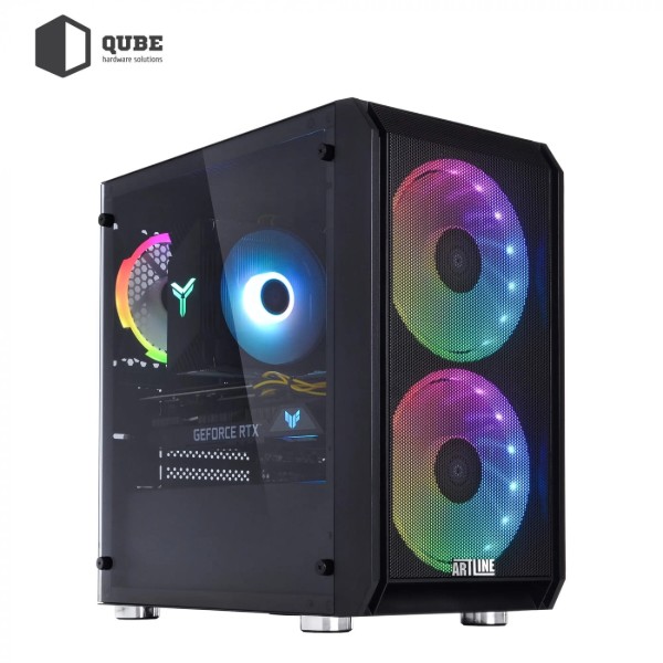 Фото - Системний блок QUBE QB Ryzen 5 7400F RTX 5050 8GB NM 3220 (Ryzen57400FRTX50508GBNM3220)