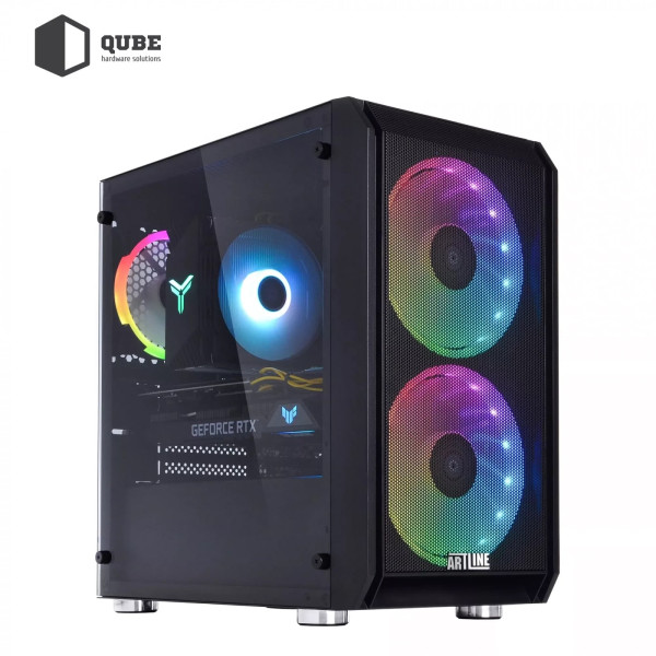 Фото - Системный блок QUBE QB Ryzen 7 7700 RTX 5050 8GB NM 321010 (Ryzen77700RTX50508GBNM321010)