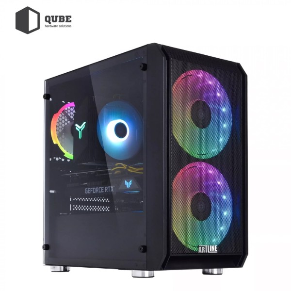 Фото - Системний блок QUBE QB Ryzen 7 7700 RTX 5050 8GB NM 641010Win (Ryzen77700RTX50508GBNM641010Win)