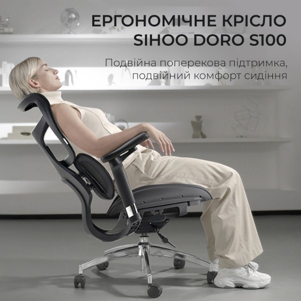 Фото - Кресло офисное Sihoo DORO S100 Mesh Black (S100-M301)