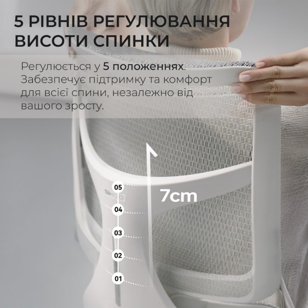 Фото - Кресло офисное Sihoo DORO S100 Mesh White (S100-M302)