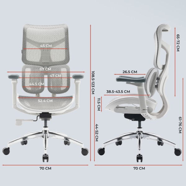 Фото - Кресло офисное Sihoo DORO S100 Mesh White (S100-M302)