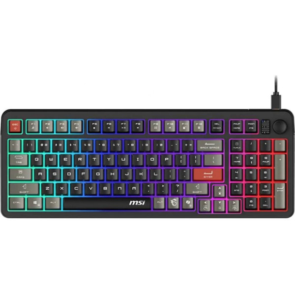 Фото - Клавіатура дротова ігрова MSI FORGE GK110 UA Black (S11-04UA226-HH9)