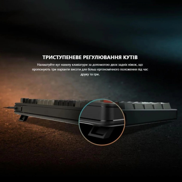 Фото - Клавіатура дротова ігрова MSI FORGE GK110 UA Black (S11-04UA226-HH9)