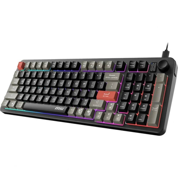 Фото - Клавіатура дротова ігрова MSI FORGE GK110 UA Black (S11-04UA226-HH9)