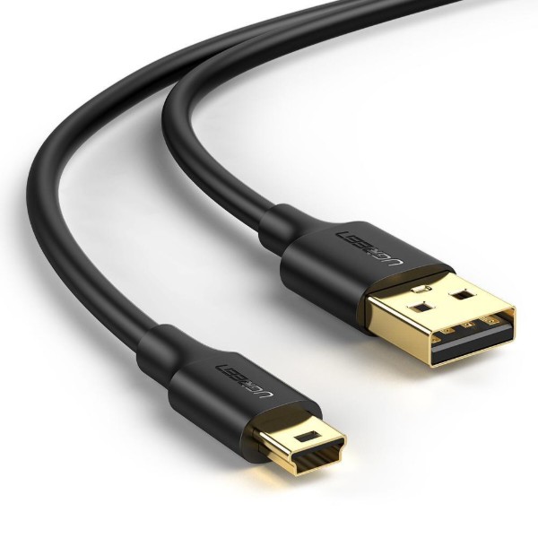 Фото - Кабель USB - miniUSB UGREEN US132 USB-А 2.0 Male to Mini USB 5pin Male Cable 2m Black (30472)