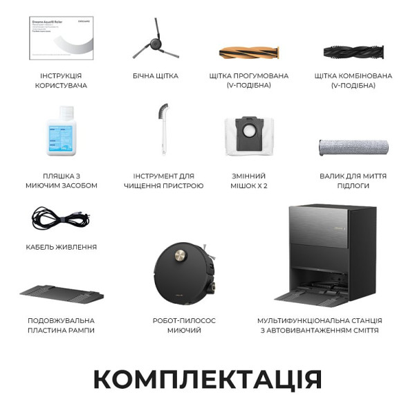 Фото - Робот-пилосос миючий Dreame Aqua 10 Roller Black (RLH31CE-BL)