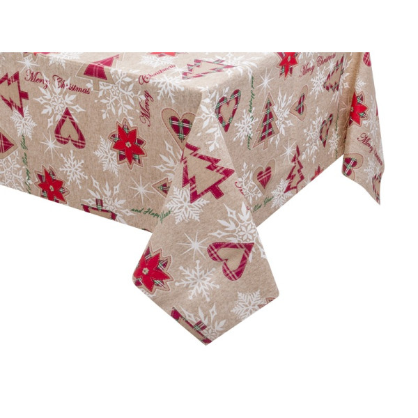 Фото - Скатертина квадратна Lefard водовідштовхувальна Turron burdeos 140х140 см (715-355)