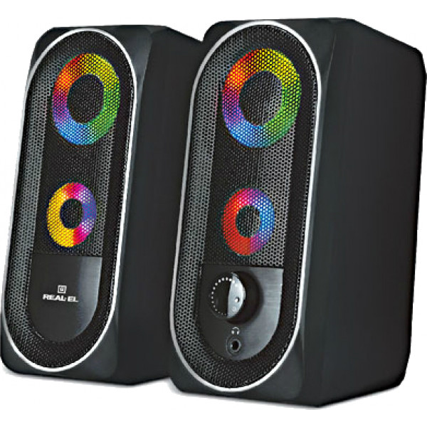 Фото - Уцінка - Комп'ютерна акустика компактна 2.0 REAL-EL S-110 Black #