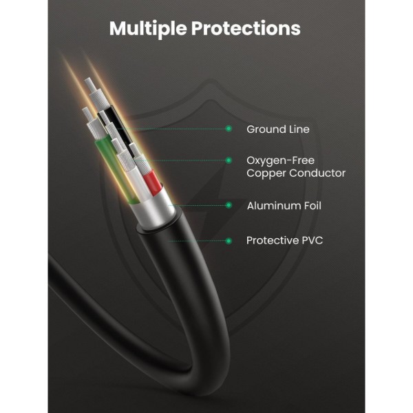 Фото - Кабель USB - miniUSB UGREEN US132 USB-А 2.0 Male to Mini USB 5pin Male Cable 2m Black (30472)