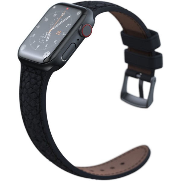 Фото - Ремешок для смарт-часов Njord Salmon Leather Strap Dark Grey for Apple Watch 45mm/44mm (SL14120)
