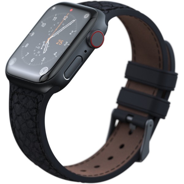 Фото - Ремешок для смарт-часов Njord Salmon Leather Strap Dark Grey for Apple Watch 45mm/44mm (SL14120)