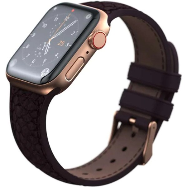 Фото - Ремінець для смарт-годинника Njord Salmon Leather Strap Rust for Apple Watch 45mm/44mm (SL14123)