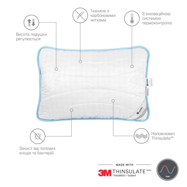 Фото - Набор одеяло евро + 2 подушки Sonex 200x220 тинсулейт Antistress 3М Thinsulate + 50х70 (SO102200)