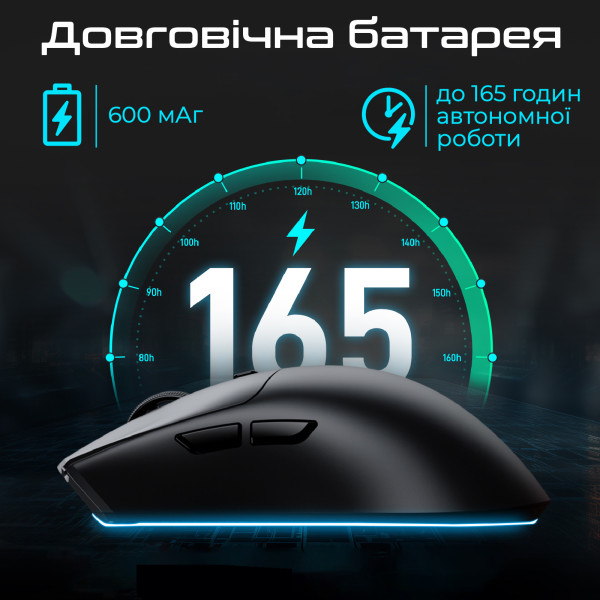 Фото - Миша бездротова ігрова RAWM SA-MH01PRO.black
