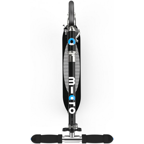 Фото - Двухколёсный самокат Micro "Sprite Special Edition" – ЧЁРНЫЙ (дека в полосочку, до 100 kg, 2-х колесный) (SA0133)