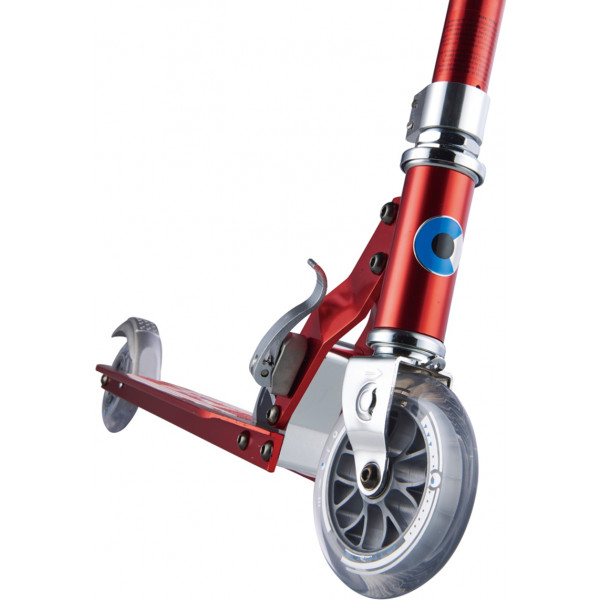 Фото - Двоколісний самокат Micro Sprite червоний зі смужками (SA0178)