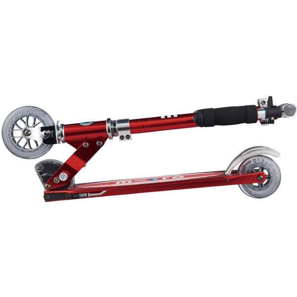 Фото - Двоколісний самокат Micro Sprite червоний зі смужками (SA0178)