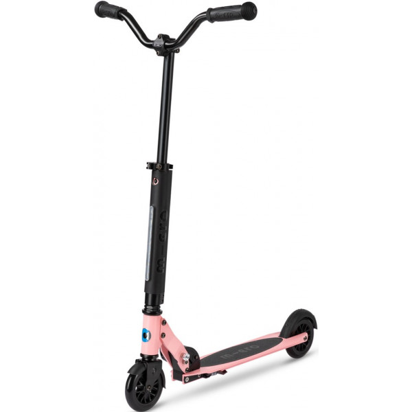 Фото - Двоколісний самокат Micro "Sprite Deluxe" – НЕОНОВИЙ РОЖЕВИЙ (складний, до 100 кг, 2-х колісний, світло) (SA0229)