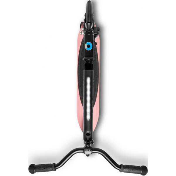 Фото - Двоколісний самокат Micro "Sprite Deluxe" – НЕОНОВИЙ РОЖЕВИЙ (складний, до 100 кг, 2-х колісний, світло) (SA0229)