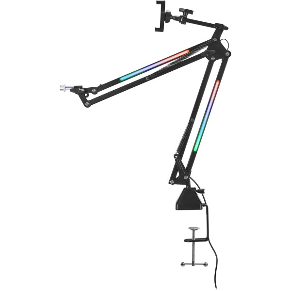 Фото - Стойка-пантограф для микрофона OfficePro SA730B RGB Black с держателем для смартфона